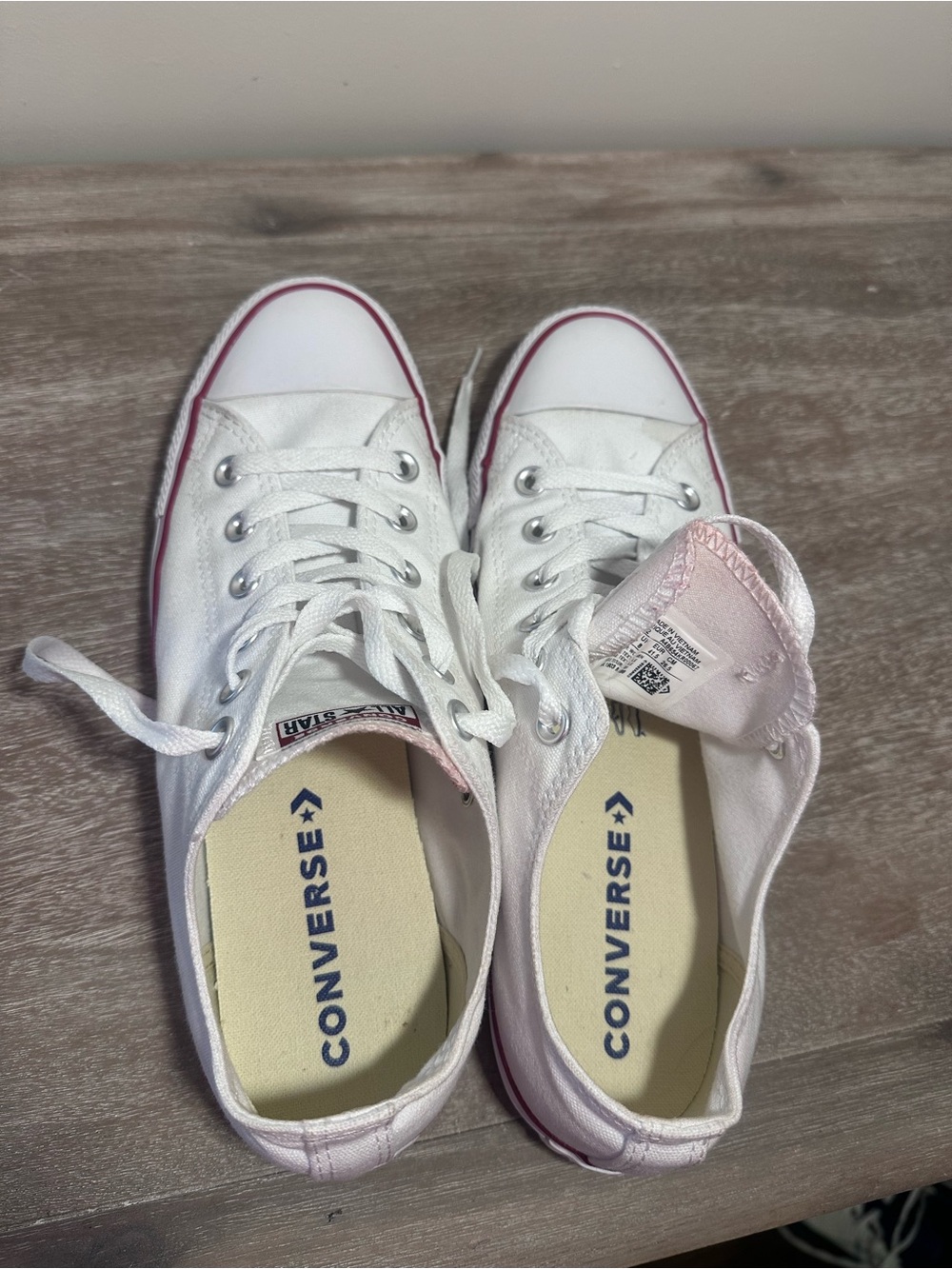Converse Chuck Taylor All Star W7652 US 10 Optical White Canvas Skate Shoes - Picture 10 of 15